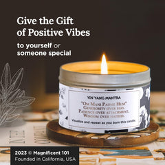 Eco-friendly soy wax candle in tin for energy cleansing