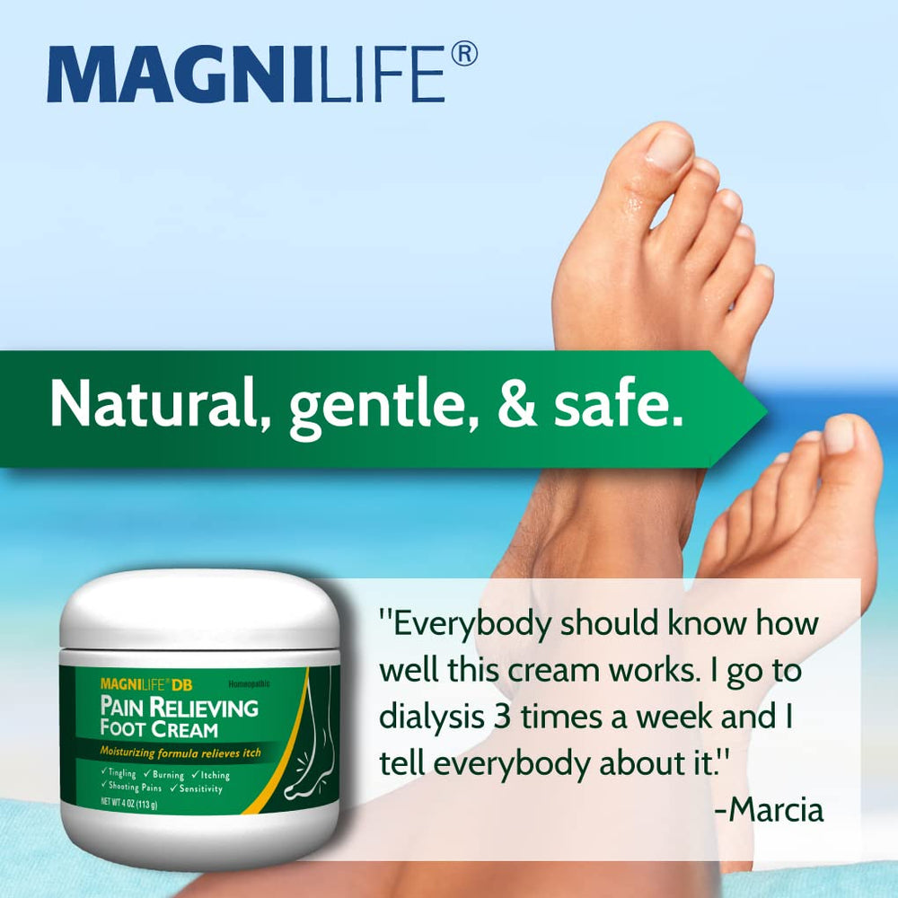 MagniLife DB Foot Cream packaging USA-made image showcasing quality and local sourcing