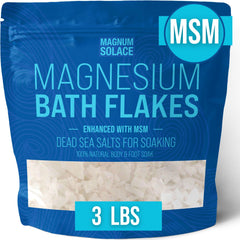 Magnum Solace Magnesium Flakes with MSM for a soothing bath routine
