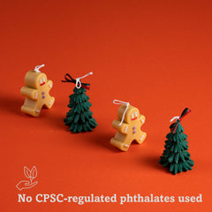 MAGOKORO Christmas-tree candle front view with Do Son-inspired scent notes