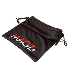 Magz case used to clean lenses with sunglasses