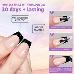 Maigitur quick-drying nail glue option supports fast, secure application.