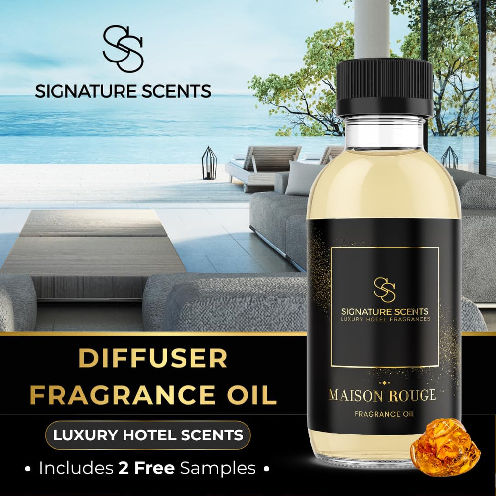 Amber and jasmine notes close-up for Maison Rouge diffuser oil