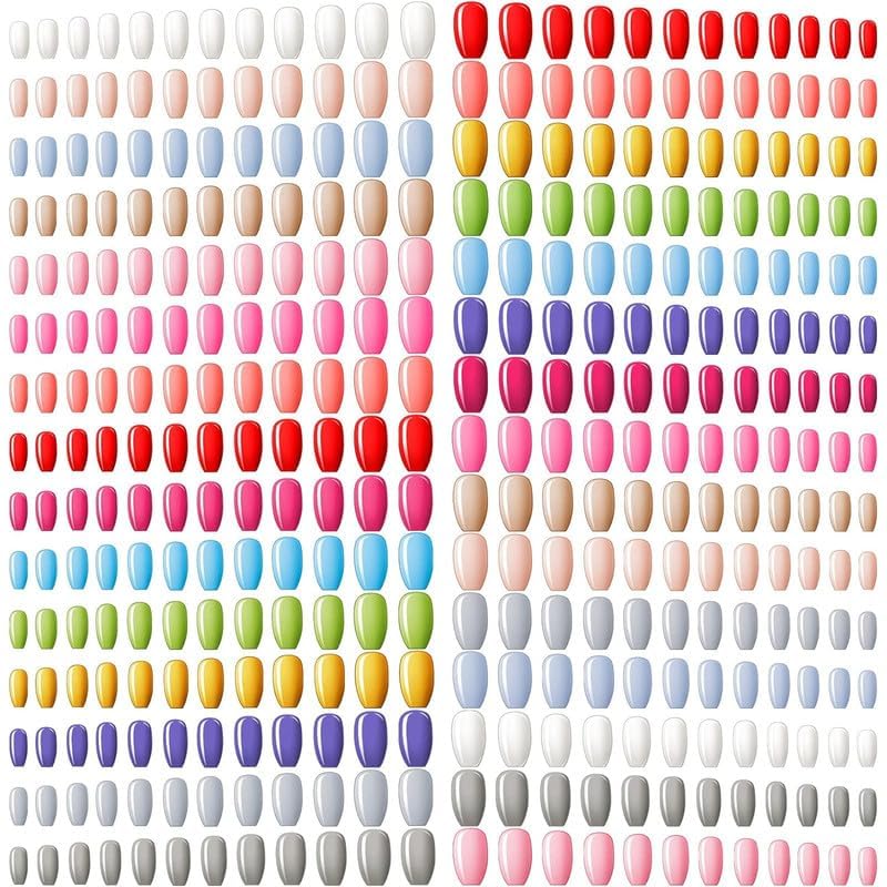 Maitys glossy solid-color press-on nails in ballerina coffin shape for chic looks.