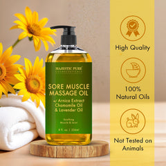 Oil texture for massage therapy and post-workout recovery