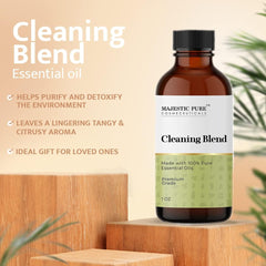 Majestic Pure Cleaning Essential Oil Blend 1oz bottle close-up