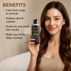 Close-up of the cold-pressed Jamaican Black Castor Oil