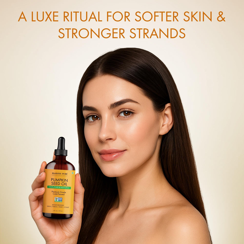 Pumpkin seed oil for hair and skin lifestyle image