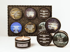 Majestic Zen aromatherapy candles 6-pack with lid quotes for focus and relaxation.