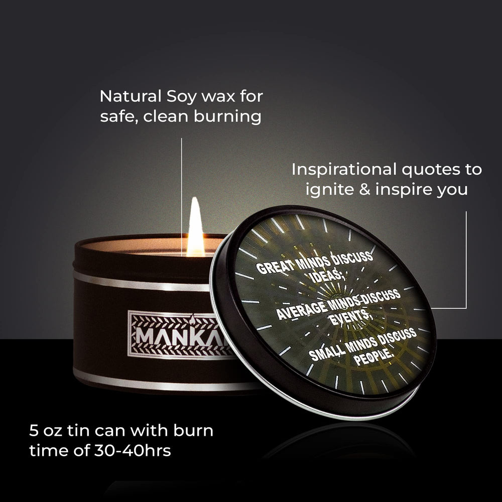 Majestic Zen candles in a living room scene for calm ambiance.