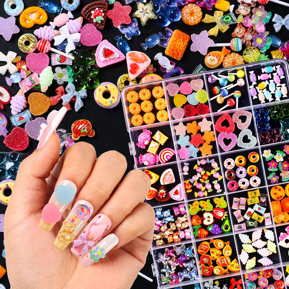Major Dijit 3D mix nail charms 24 styles in a box for creative manicures