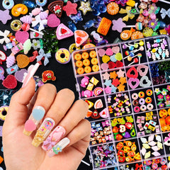 Major Dijit 3D mix nail charms 24 styles in a box for creative manicures