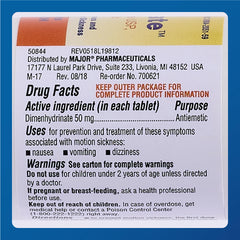 MAJOR Driminate tablet with water illustrating easy administration on the go