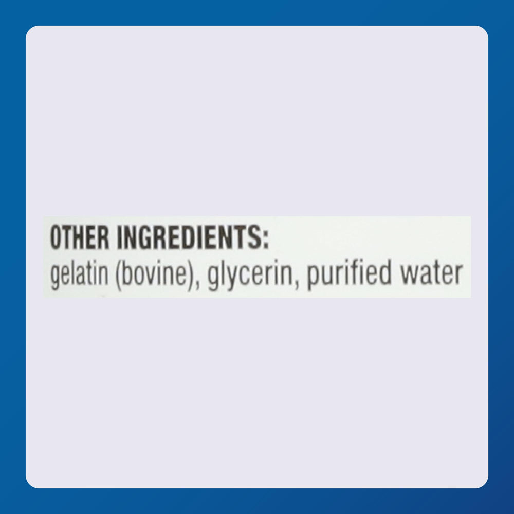 Breakdown of omega-3 fatty acids EPA and DHA per serving.