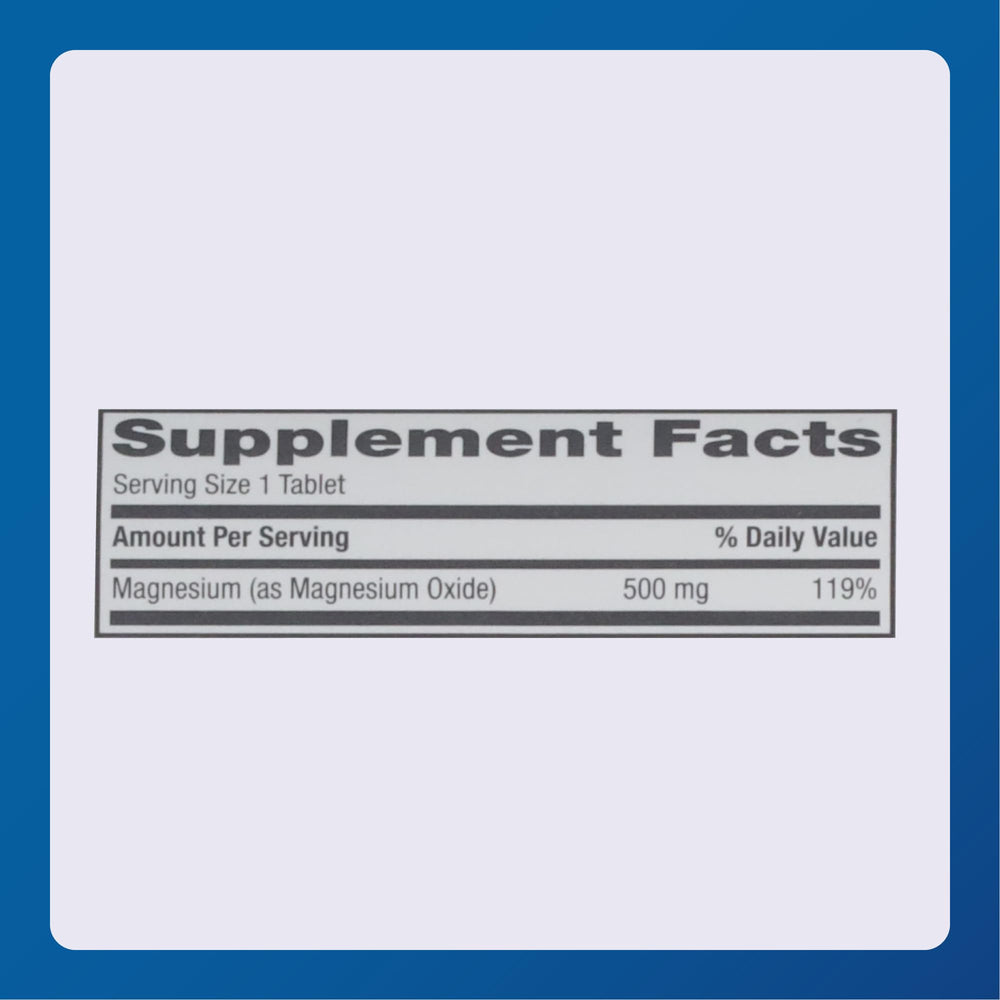 Adults taking magnesium tablet with a meal (usage instruction)