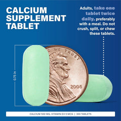 Nutrition facts for oyster shell calcium with vitamin D3