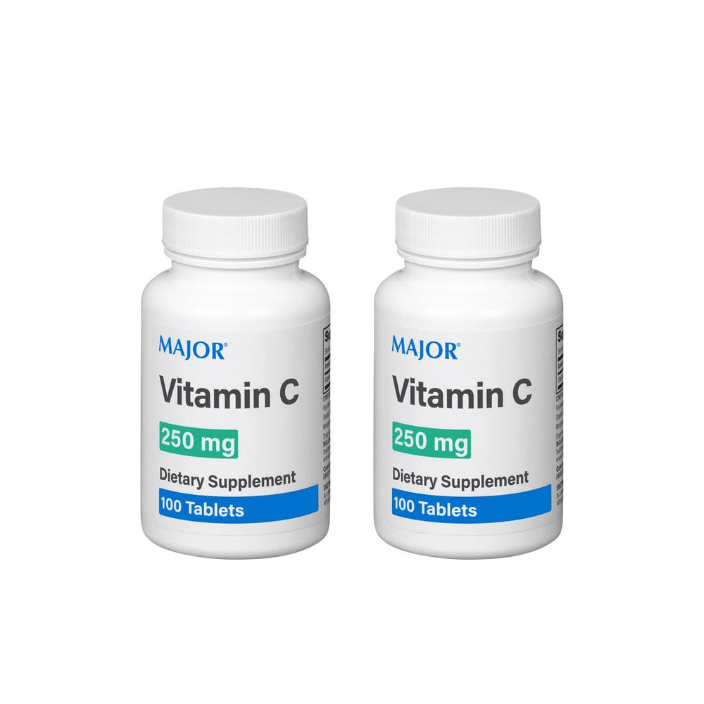 Front view of MAJOR Vitamin-C 250 mg tablets in Pack of 2