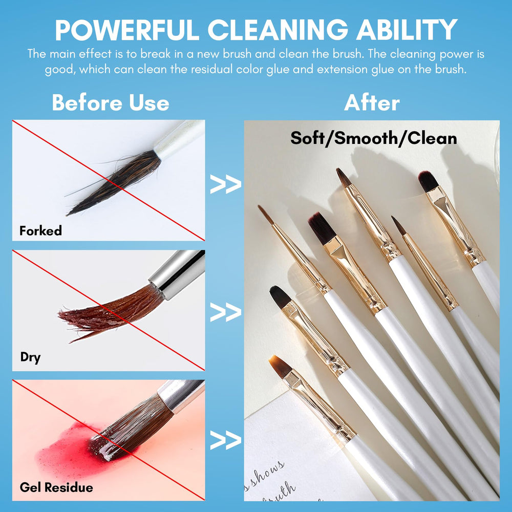 Makartt Acrylic Brush Cleaner designed for Kolinsky bristles and longevity