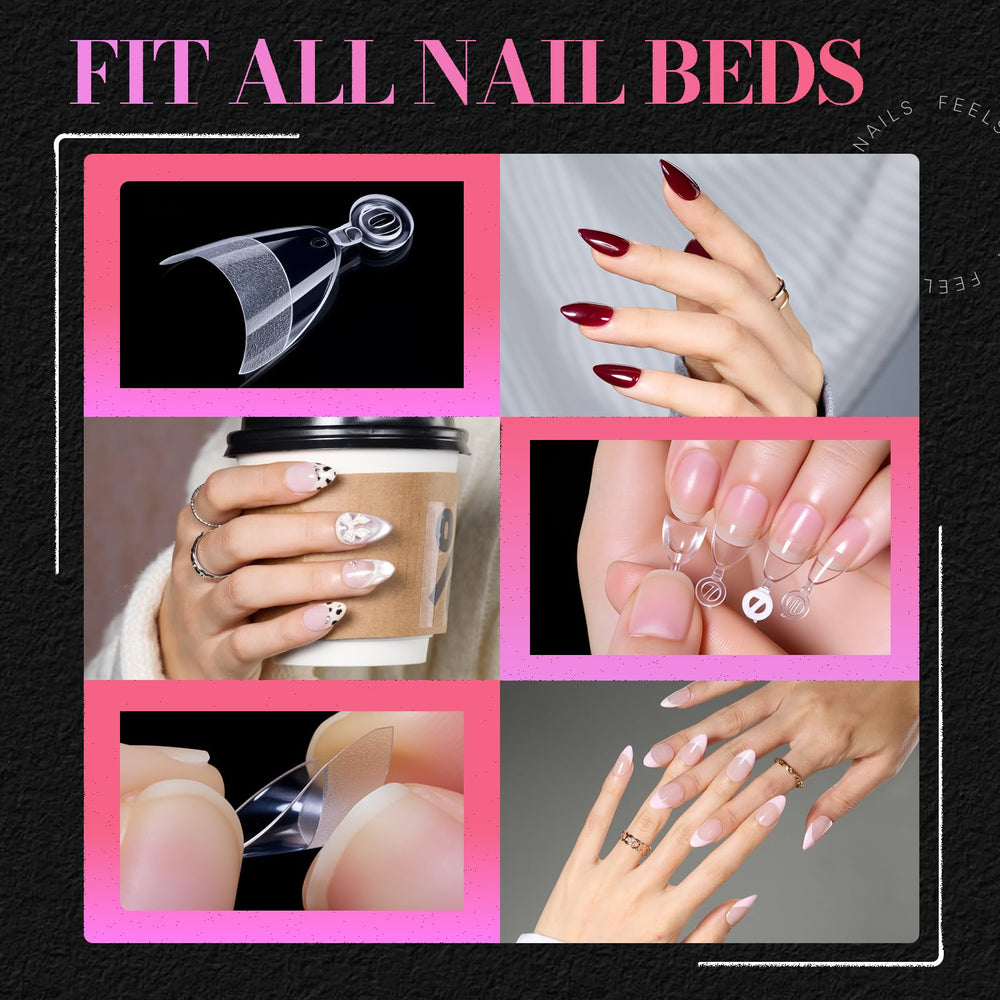 Makartt semi-matte finish tips for elegant French tips and ombre effects.