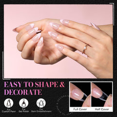 Makartt tips compatible with gel, acrylic, and dip powders for versatile use.