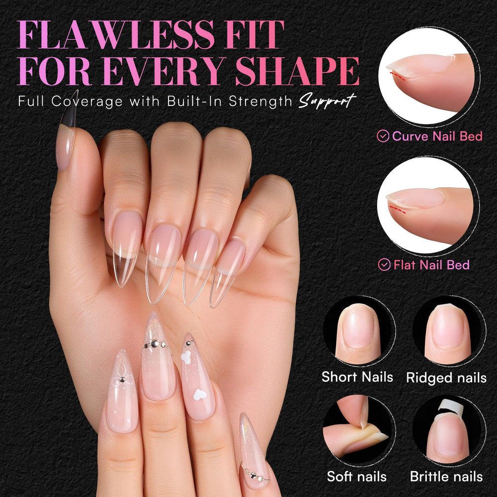 Makartt thickened front nail tips highlight durability for daily wear.