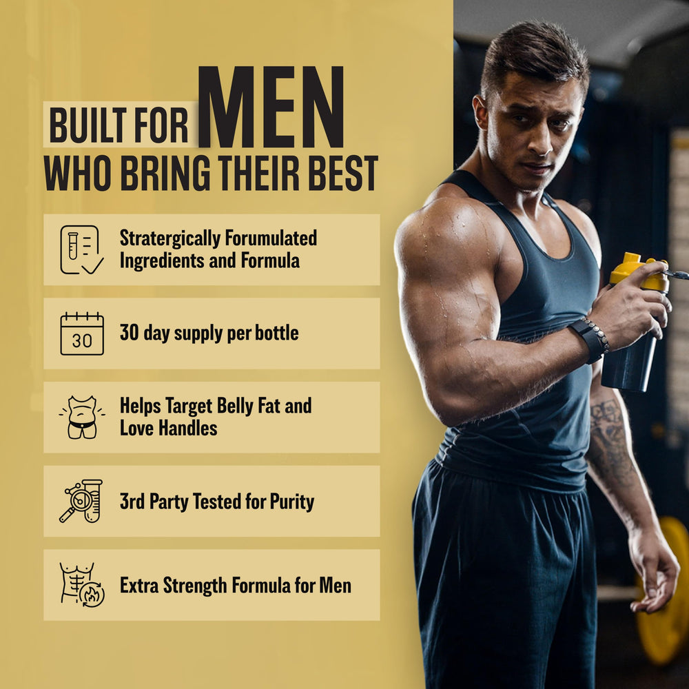 Graphic showing energy boost with Male Performance Burner
