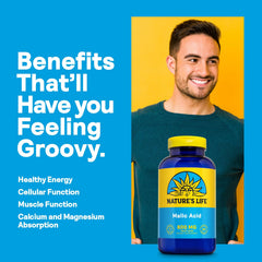 Malic acid ingredients panel showing 800 mg per serving