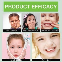 Roll-on being applied to baby's jawline