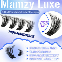 Mamzy Luxe soft, lightweight lashes for all-day comfort.