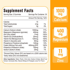 Mango pineapple flavored gummy close-up