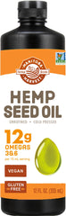 Manitoba Harvest Hemp Seed Oil bottle, 12 oz