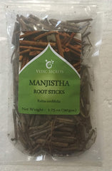 Vedic Secrets Manjistha Root Sticks packaging - front view