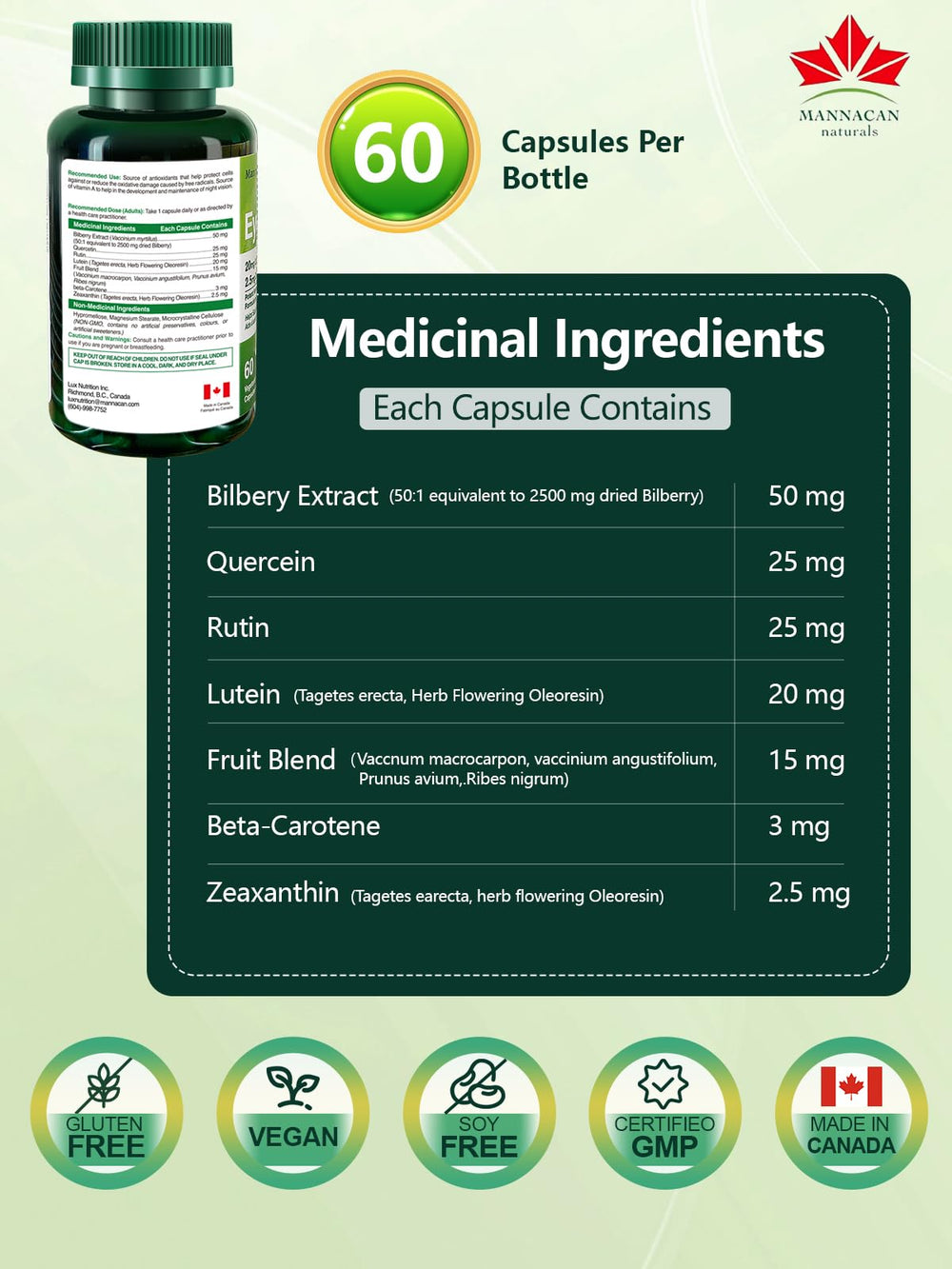 Vegan-friendly supplement bottle with label