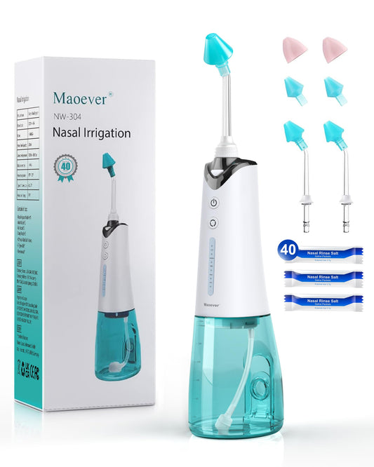 MAOEVER nasal-irrigation-system-cordless shows travel-friendly design for easy nasal care.