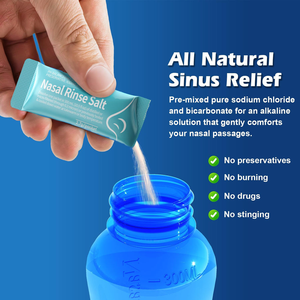MAOEVER single-serve saline packets for quick nasal rinses