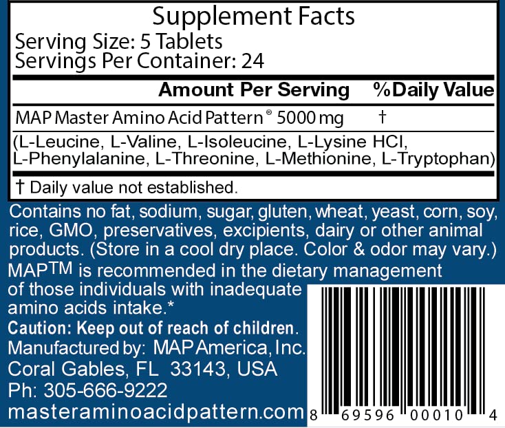 MAP Master Amino Acid Pattern product packaging