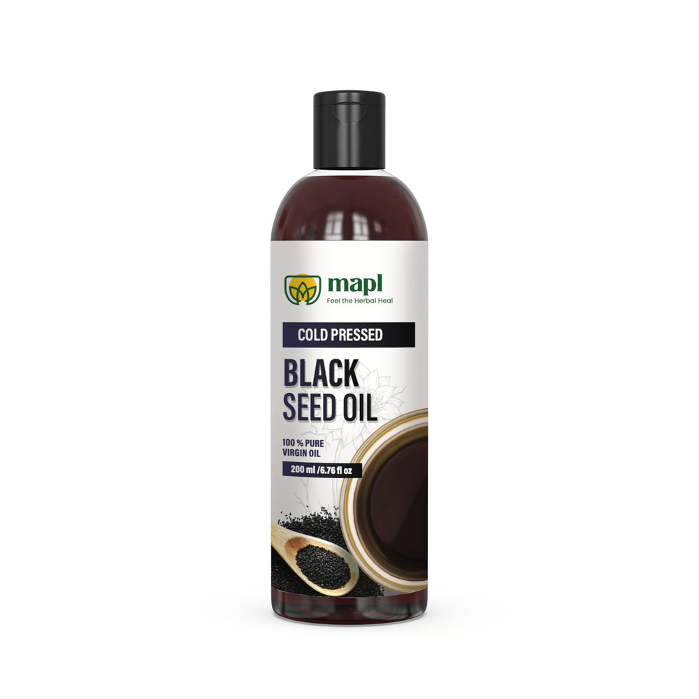 Mapl Organic Black Seed Oil bottle front view