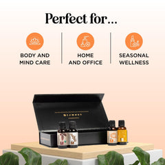 Maple Holistics DIY scene with soaps and candles using essential oils.