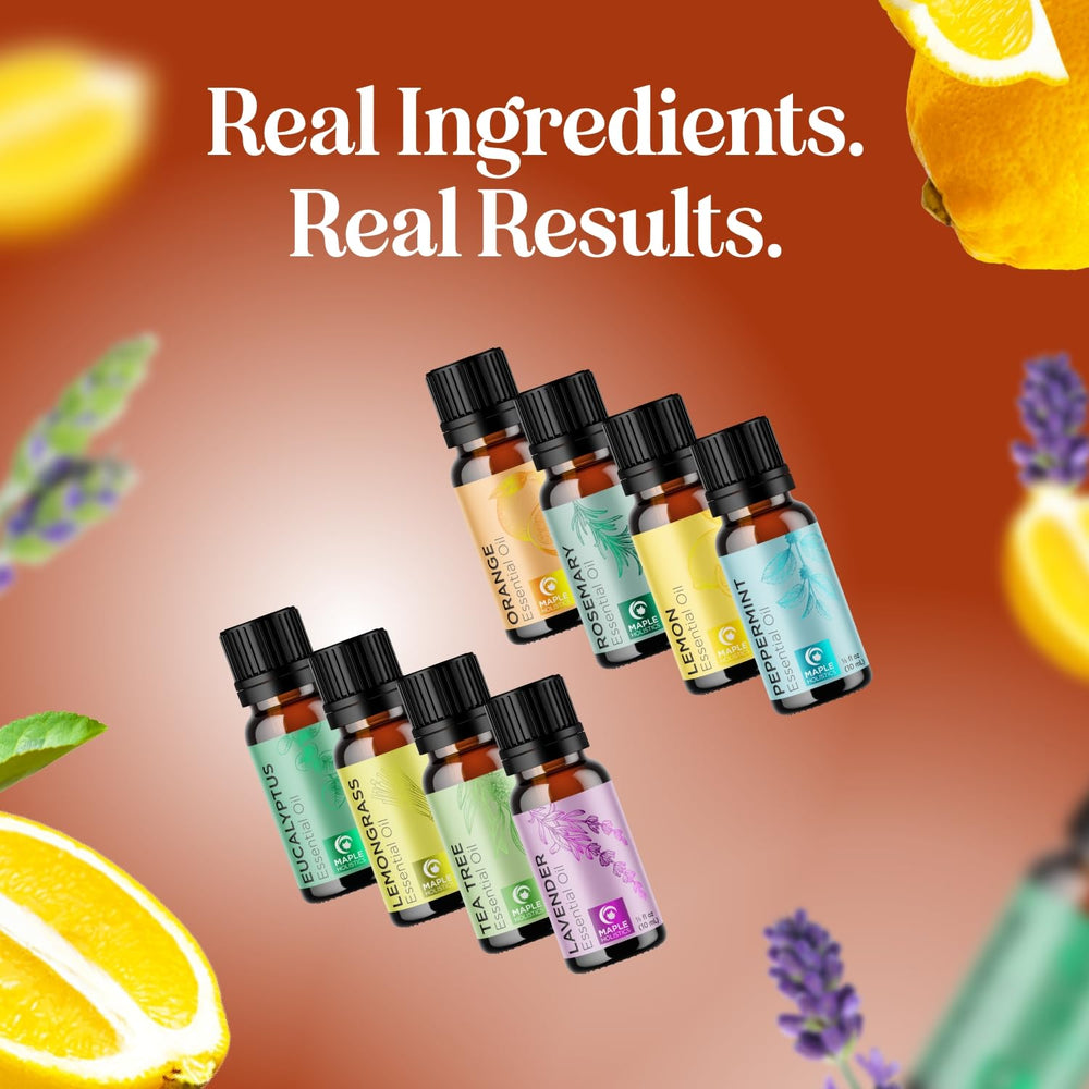 Maple Holistics quality essential oil set for diffusers and topical use