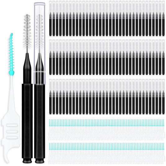 MAPVOLUT 200-Piece Interdental Brush Set with storage box and caps