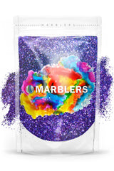 MARBLERS Twinkle Glitter Pansy Purple 3oz: vibrant cosmetic glitter for face and body use.