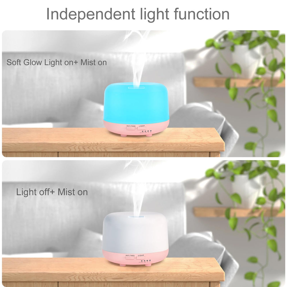 Ambient LED light emitted by the diffuser
