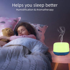 Marchred diffuser displaying 7 color LED lights