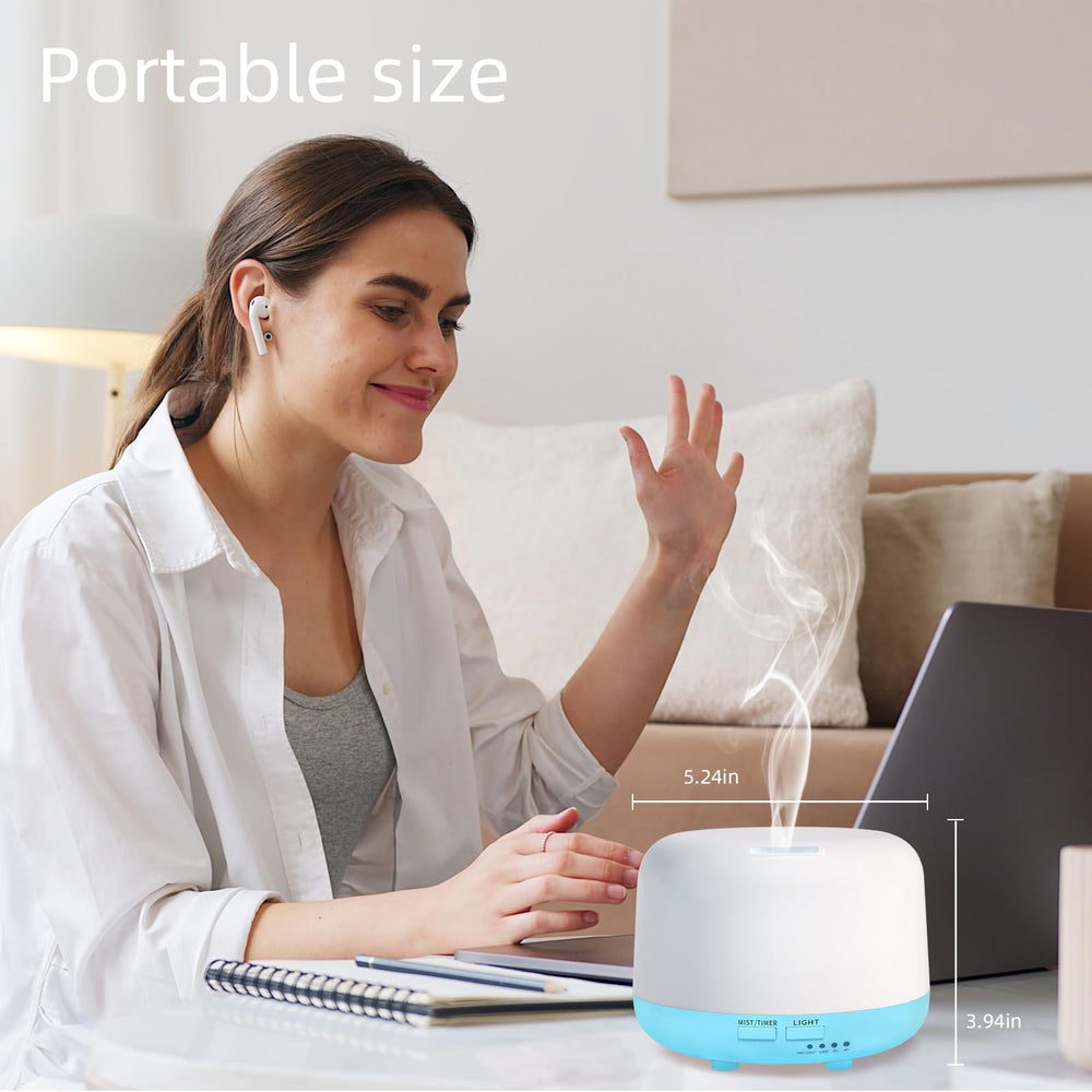 Diffuser showing 7-color LED night light