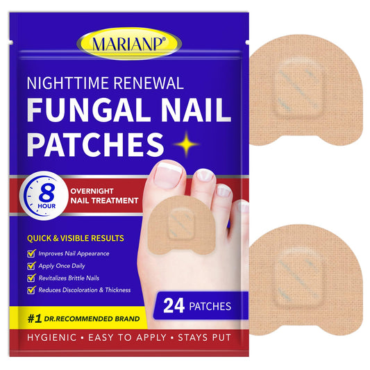 Marianp Toenail Patches pack close-up showing patch texture for healthier-looking nails.