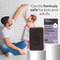 Marie Originals eczema face soap bar plain bar promotes clean, fragrance-free cleansing for sensitive skin.