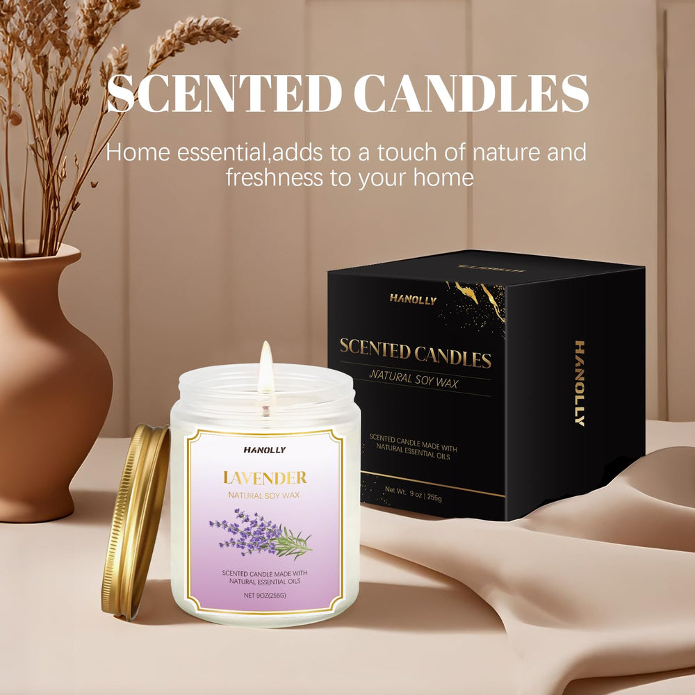 Calming coastal ambiance with candle glow