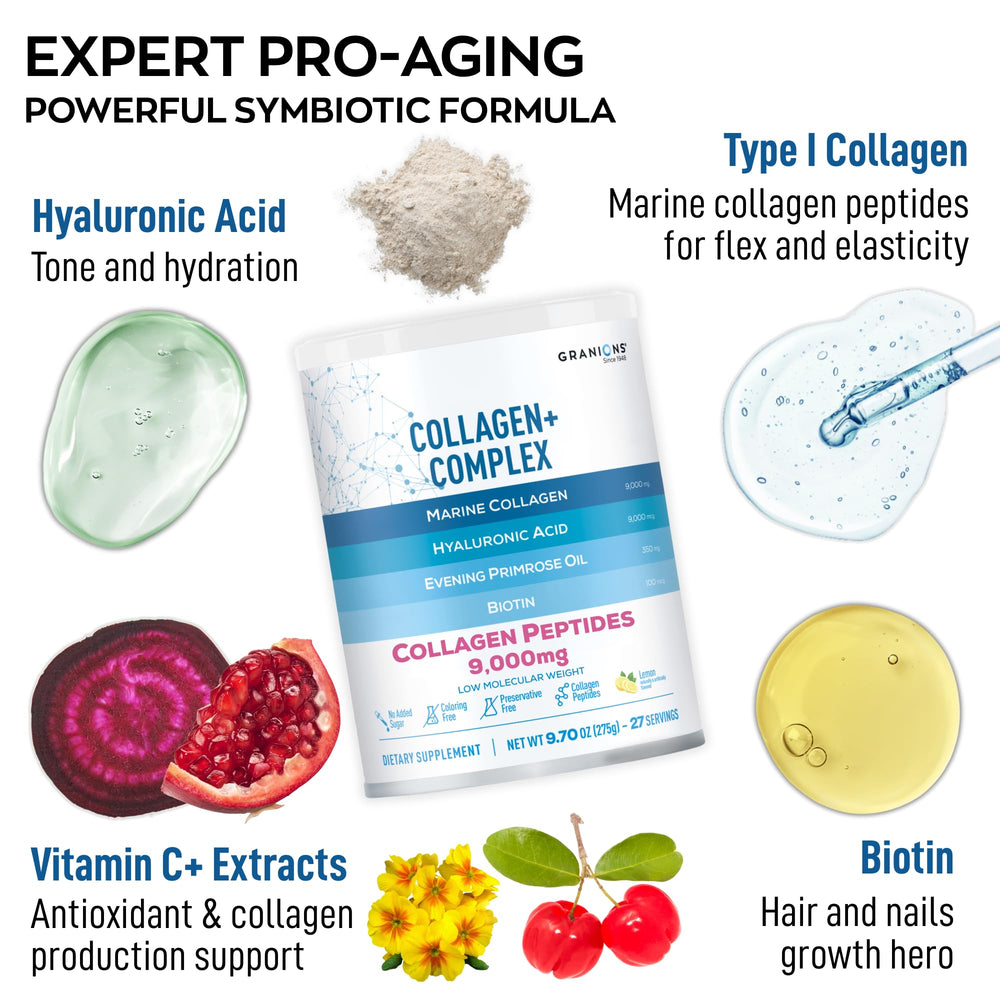 Close-up of collagen powder texture