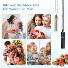 Aromatherapy diffuser necklace gift set for birthdays, holidays, and Mother's Day