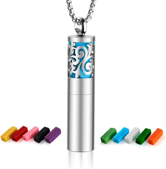 Front view of Maromalife Essential Oil Necklace for Women